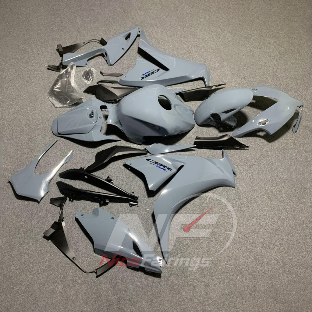 Aftermarket Gray Injection-Molded Bodywork Set Fits 2012-2016 HONDA CBR1000RR | NiceFairings - front angle image