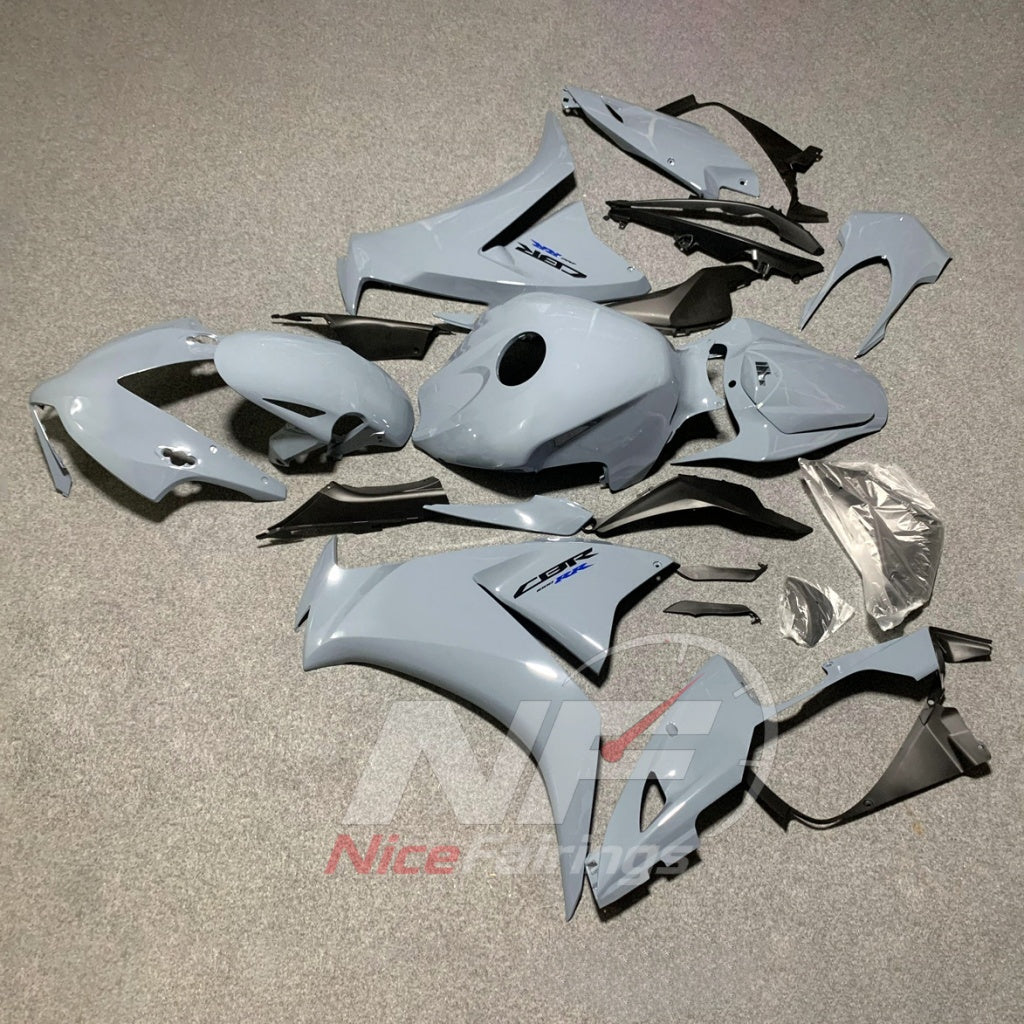 Aftermarket Gray Injection-Molded Bodywork Set Fits 2012-2016 HONDA CBR1000RR | NiceFairings - side angle image