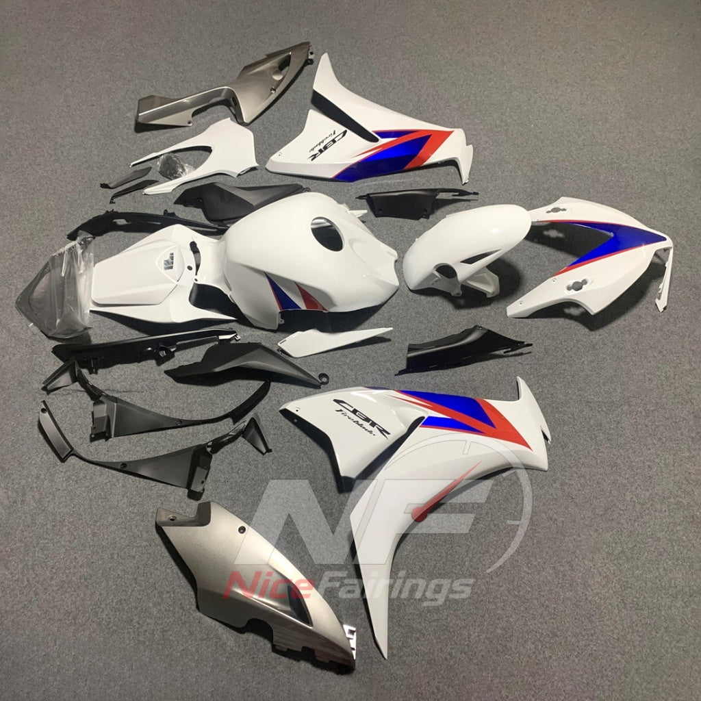 Painted White ABS Plastic Cowling Kit Fits 2012-2016 HONDA CBR1000RR | NiceFairings - front angle image