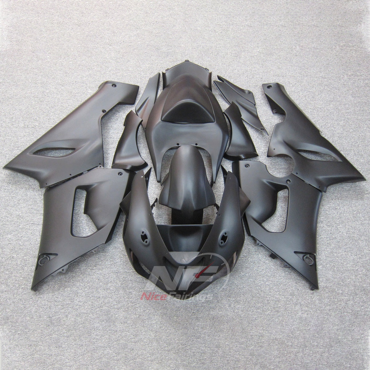 Kawasaki ZX6R 2005-2006 Dark graphite bodywork - front view