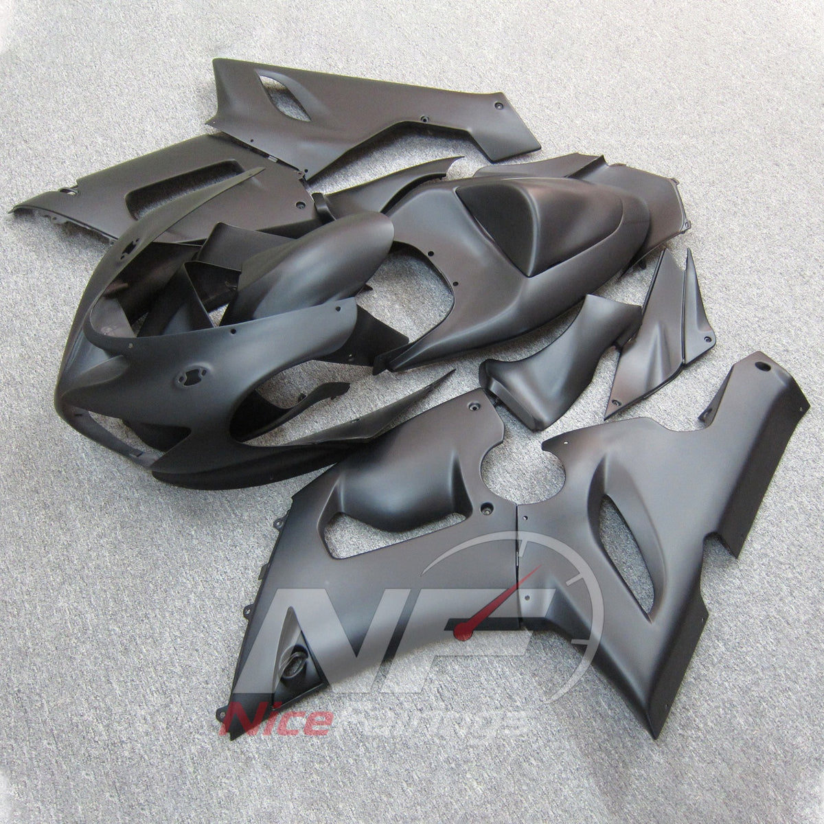 Kawasaki ZX6R 2005-2006 Dark graphite bodywork - angled view