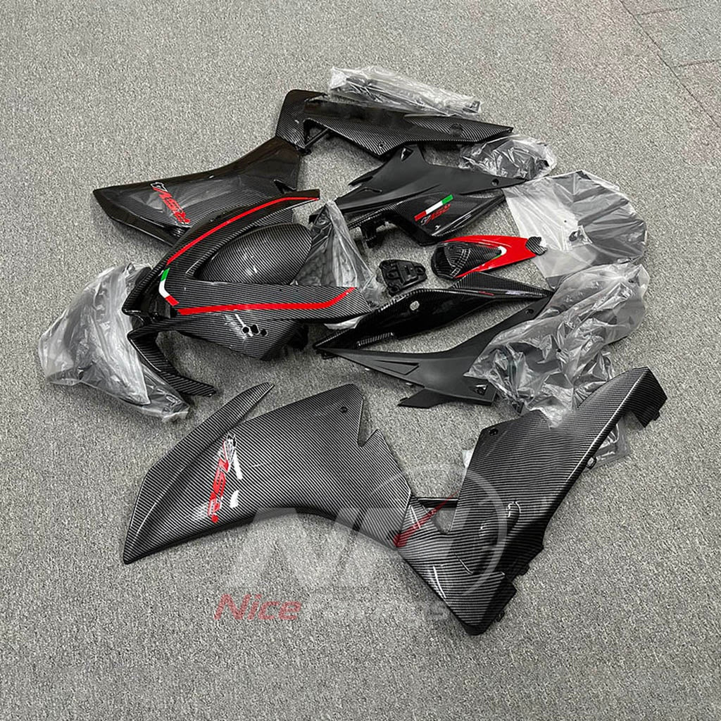 Custom Fairings Fit 2009-2014 APRILIA RSV4 1000 - ABS Plastic Bodywork - Charcoal Red | NiceFairings - side angle image