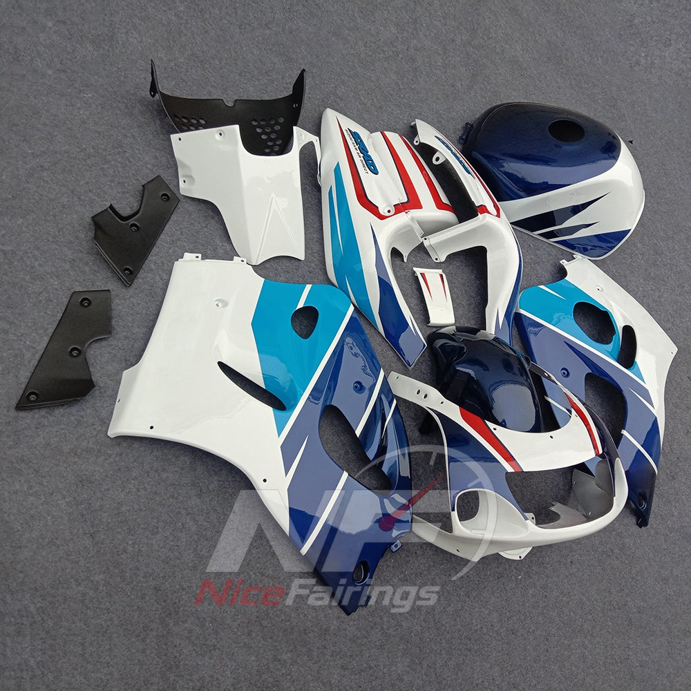Fairing Kit Fits 1996-2000 SUZUKI GSXR600 - Stripe Graphic ABS Injection | NiceFairings - front angle image