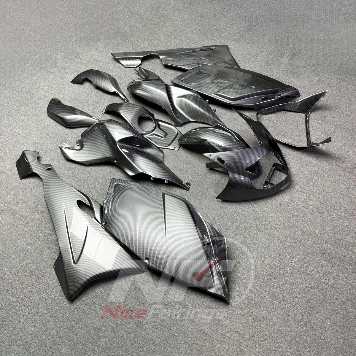 Motorcycle Fairing Kit Fits 2005-2010 BMW K1200S - ABS Plastic Panels - Silver Gray | NiceFairings - front angle image