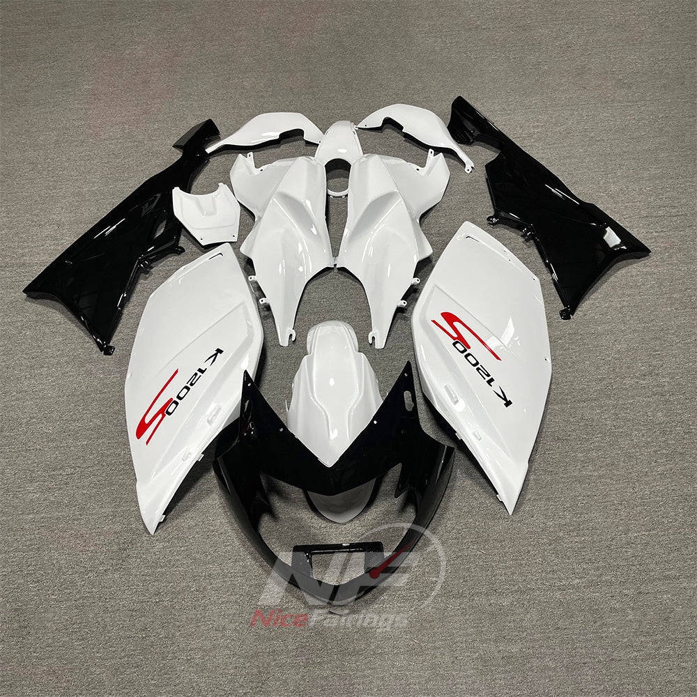 Fairing Kit Fits 2005-2010 BMW K1200S - ABS Plastic Bodywork - Black Silver | NiceFairings - paint design NO.4 option image