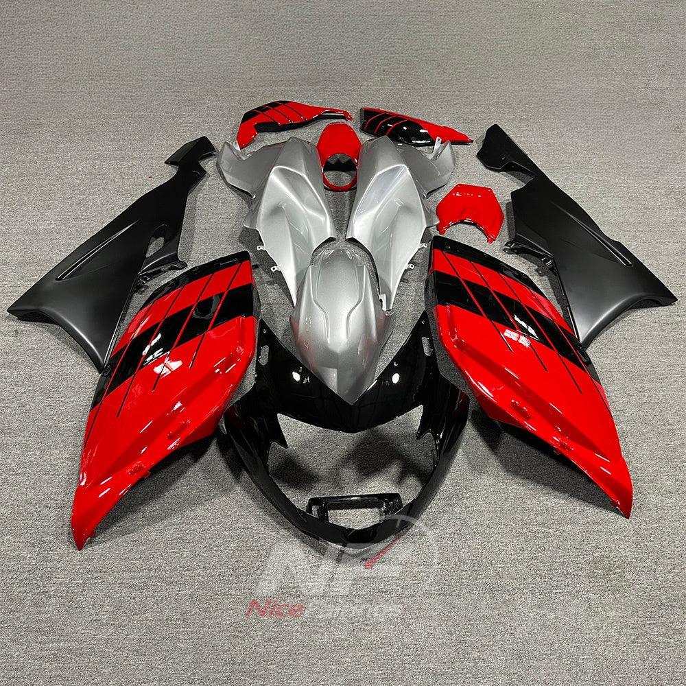 Fairing Kit Fits 2005-2010 BMW K1200S - ABS Plastic Bodywork - Black Silver | NiceFairings - paint design NO.5 option image