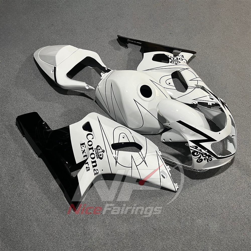 Fairing Panel Kit Fits SUZUKI GSX-R600 GSX-R750 K1 2001-2003 - ABS Line-Art Graphic | NiceFairings - side angle image