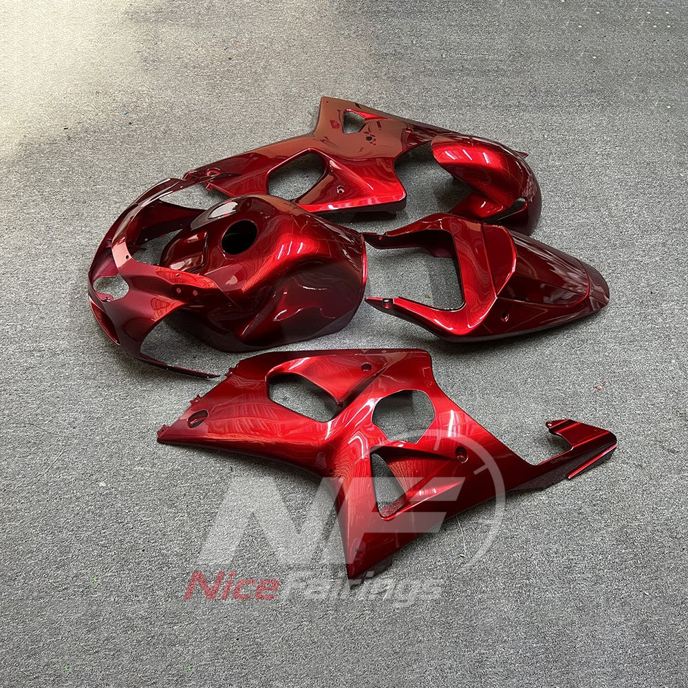 ABS Fairing Kit Fits SUZUKI GSX-R1000 K2 2001-2002 - Injection-Molded Flame Graphic | NiceFairings - side angle image
