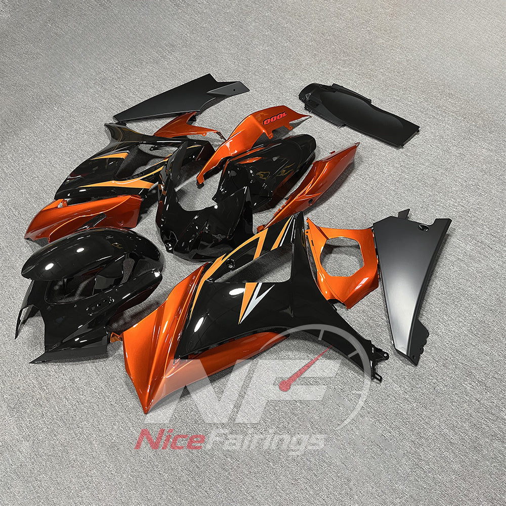 Custom-Painted ABS Cowling Panel Kit Fits 2007-2008 Suzuki GSX-R1000 | NiceFairings - side angle image