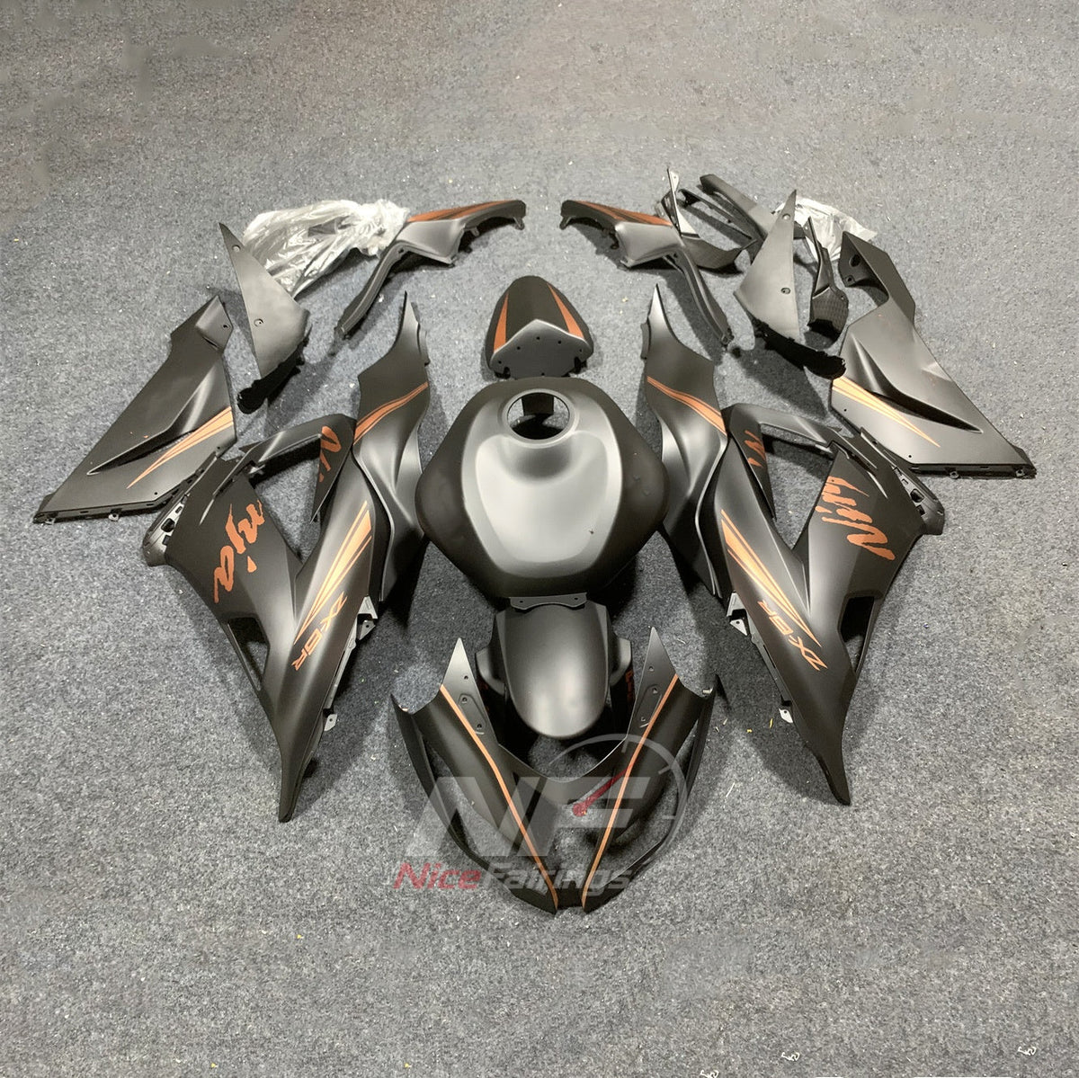 Sportbike Fairing Set Fits KAWASAKI ZX6R 2013-2018 | NiceFairings - paint design NO.2 option image