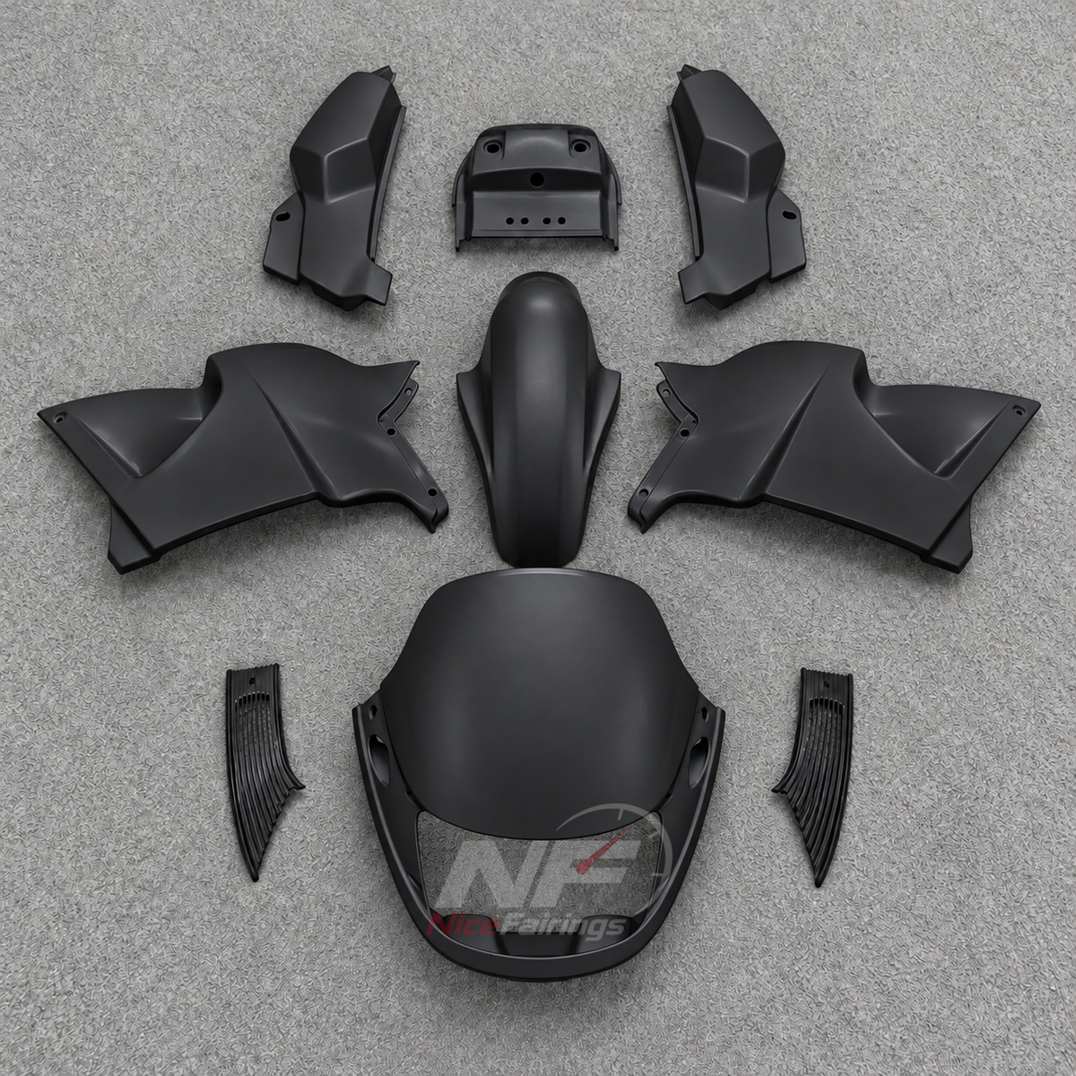 Fairing Kit Fits 1991-1994 KAWASAKI KLE500 - Handmade ABS Plastic - Matte Black | NiceFairings - main product image