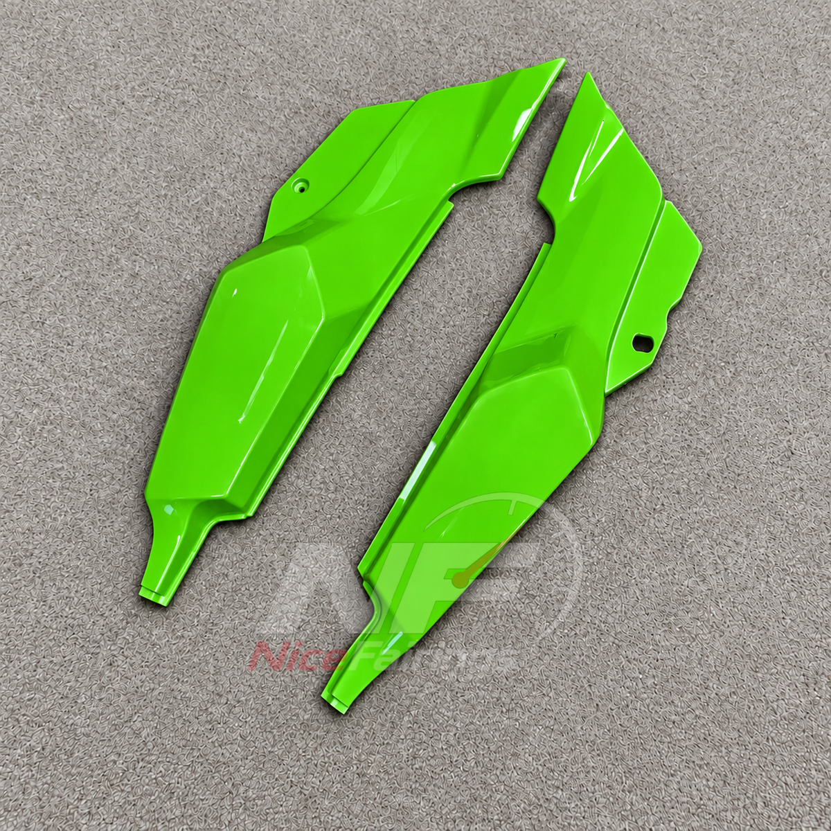 Injection-Molded Fairings Fit 1991-1994 KAWASAKI KLE500 - Injection-Molded ABS Plastic - Lime Green | NiceFairings - detail angle image