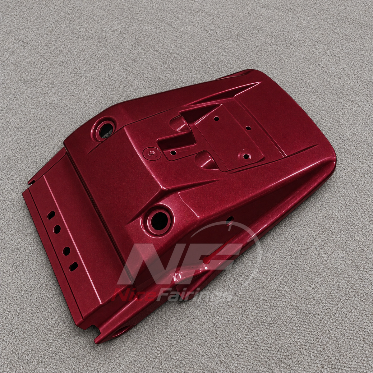 Aftermarket Fairing Kit Fits 1991-1994 KAWASAKI KLE500 - Injection-Molded ABS Plastic - Wine Red Cream | NiceFairings - detail angle image