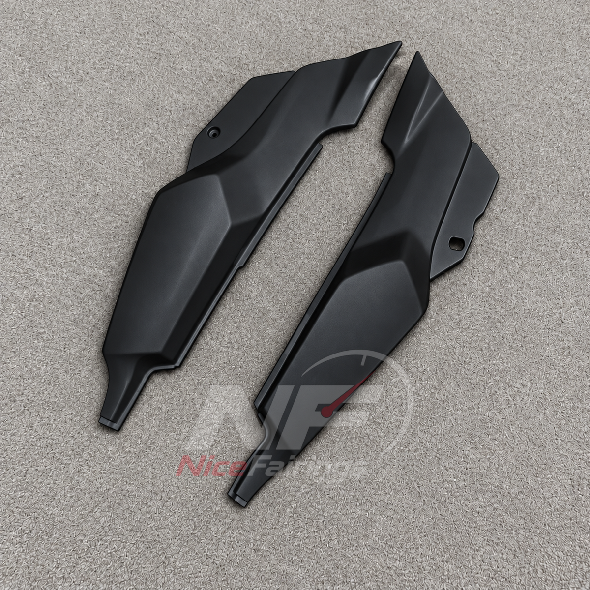 Replacement Fairings Fit 1991-1994 KAWASAKI KLE500 - Injection-Molded ABS Plastic - Black White | NiceFairings - side angle image