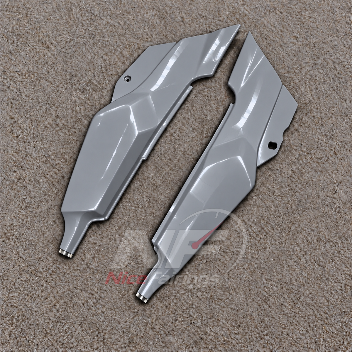 Motorcycle Fairings Fit 1991-1994 KAWASAKI KLE500 - Injection-Molded ABS Plastic - Silver Gray | NiceFairings - additional angle image