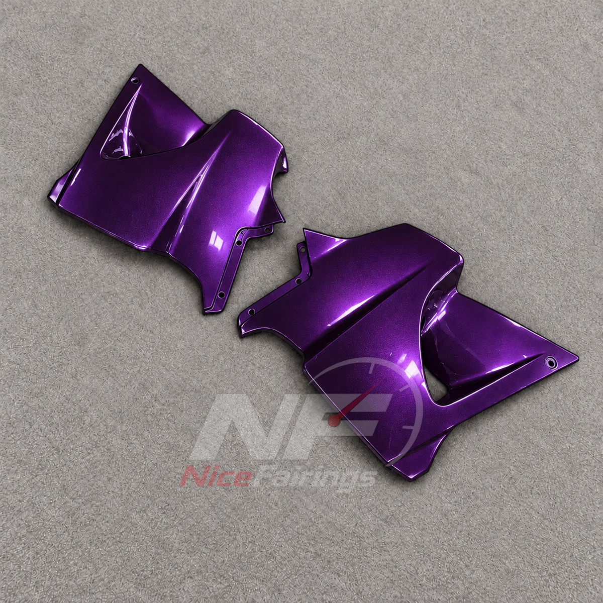 Custom Fairings Fit 1991-1994 KAWASAKI KLE500 - Injection-Molded ABS Plastic - Metallic Purple | NiceFairings - rear angle image