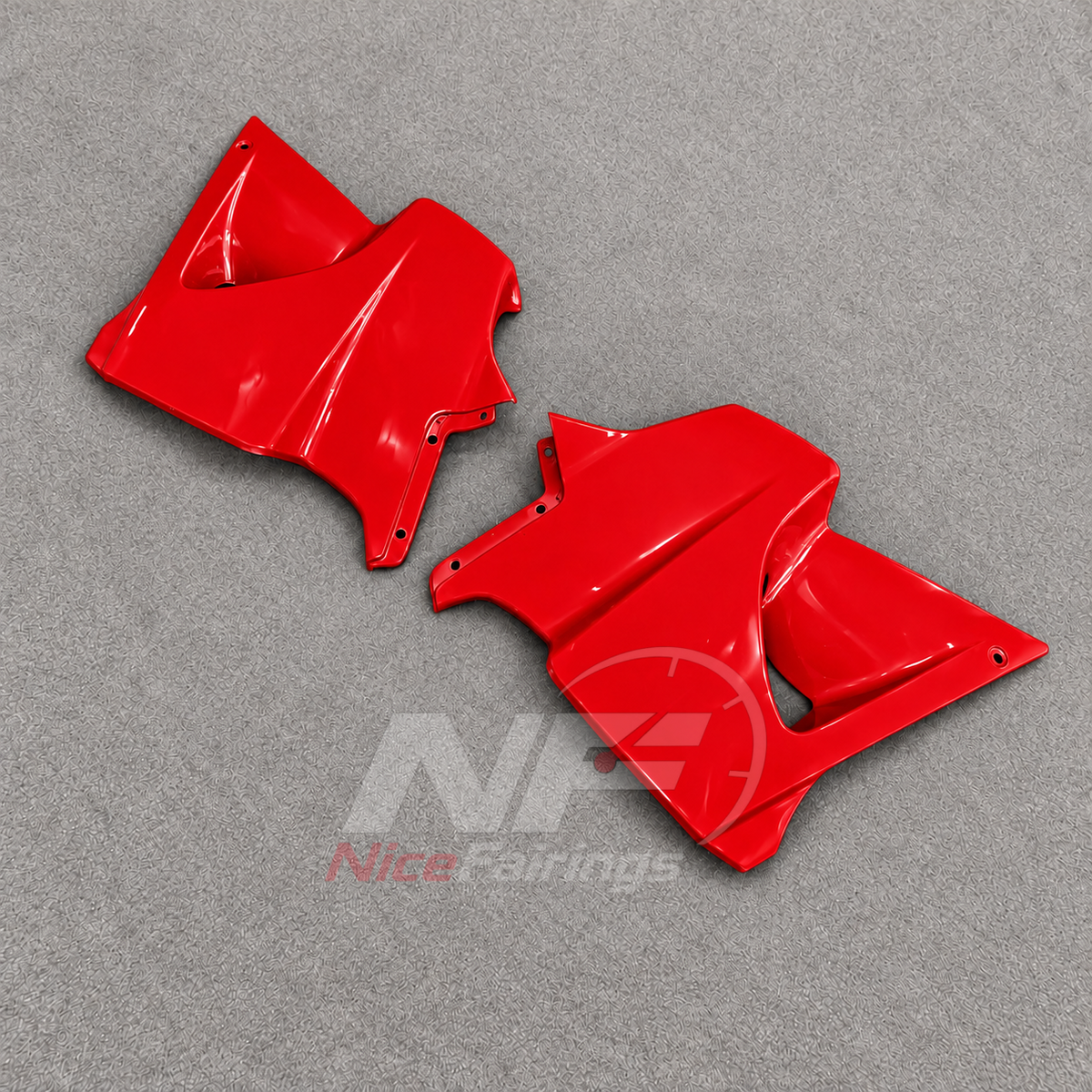 ABS Plastic Fairing Kit Fits 1991-1994 KAWASAKI KLE500 - Injection-Molded Body Panels - Red White | NiceFairings - rear angle image