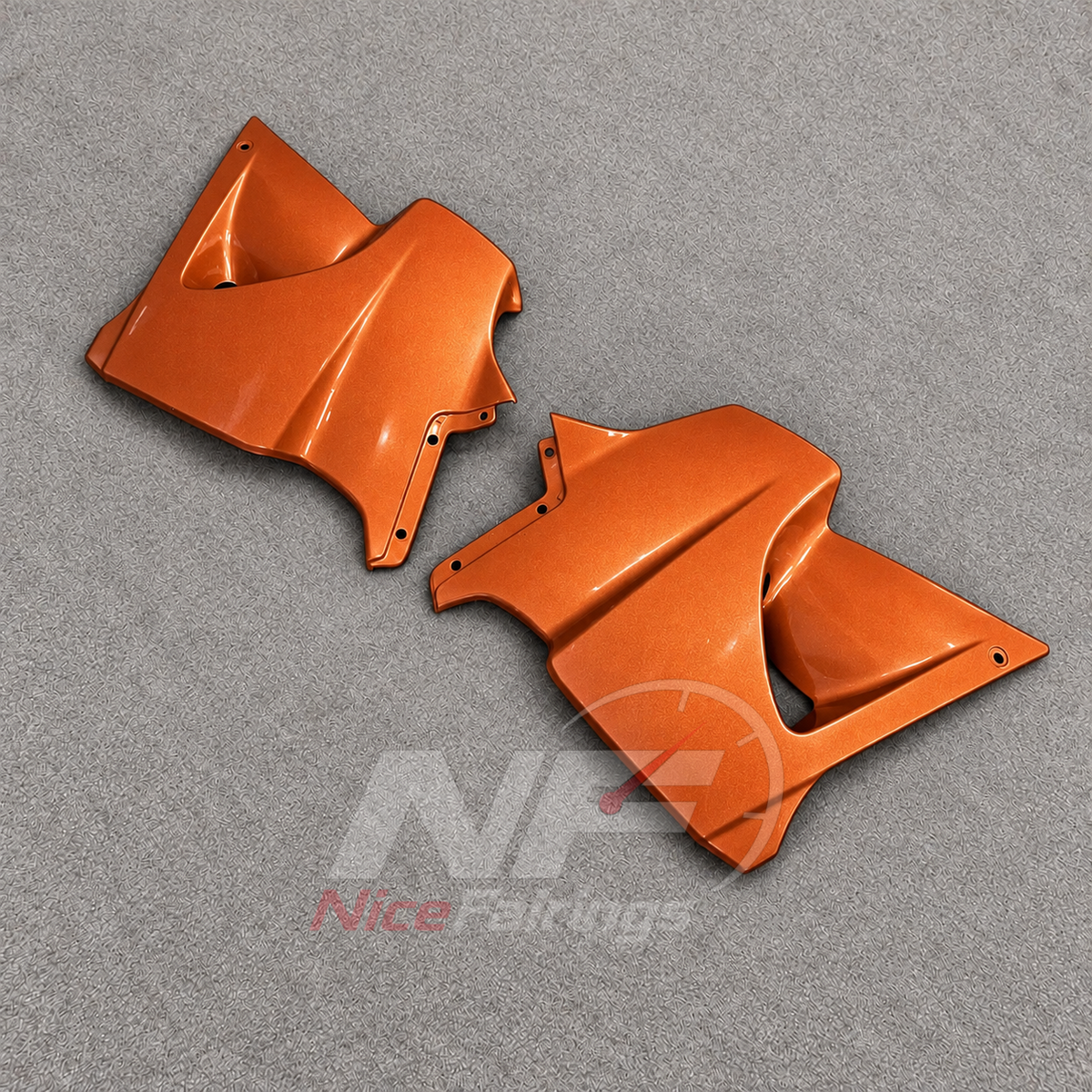 Motorcycle Fairing Kit Fits 2005-2008 KAWASAKI KLE500 - Injection-Molded ABS Plastic - Orange Black | NiceFairings - front angle image