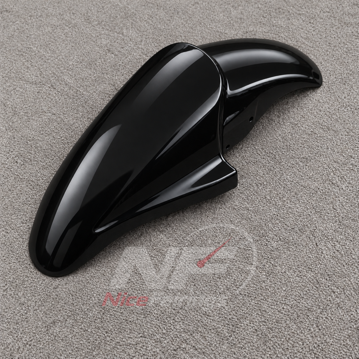 Aftermarket Fairing Kit Fits 2005-2008 KAWASAKI KLE500 - Injection-Molded ABS Plastic - Gloss Black | NiceFairings - front angle image