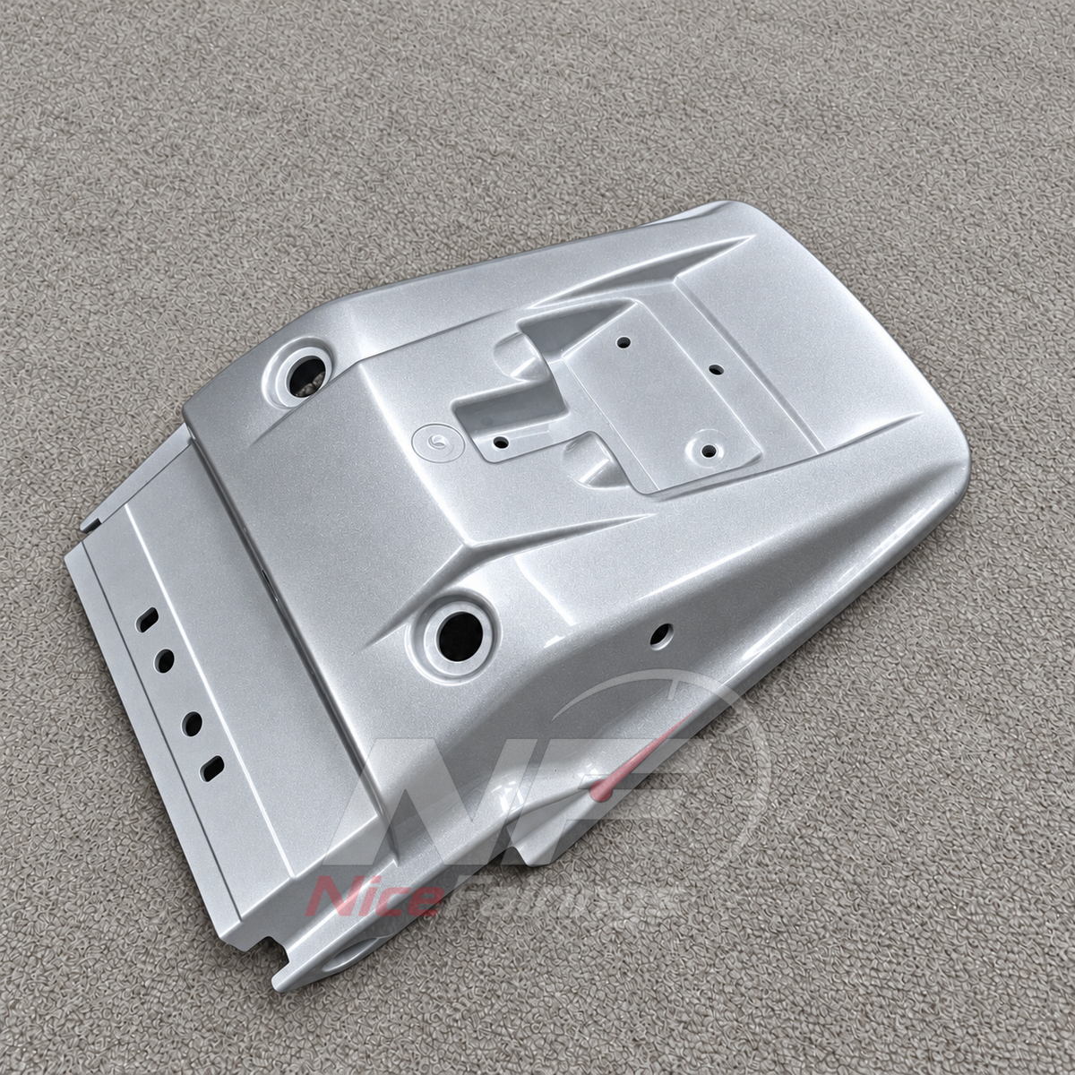 Custom Fairings Fit 2005-2008 KAWASAKI KLE500 - Injection-Molded ABS Plastic - Silver | NiceFairings - front angle image