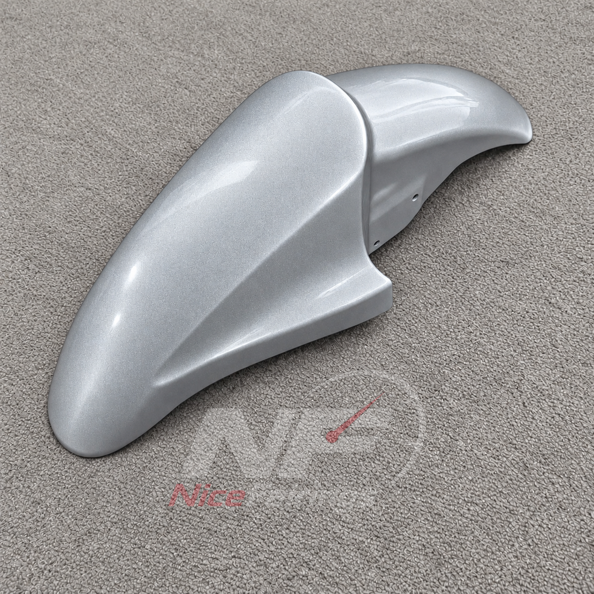Custom Fairings Fit 2005-2008 KAWASAKI KLE500 - Injection-Molded ABS Plastic - Silver | NiceFairings - rear angle image