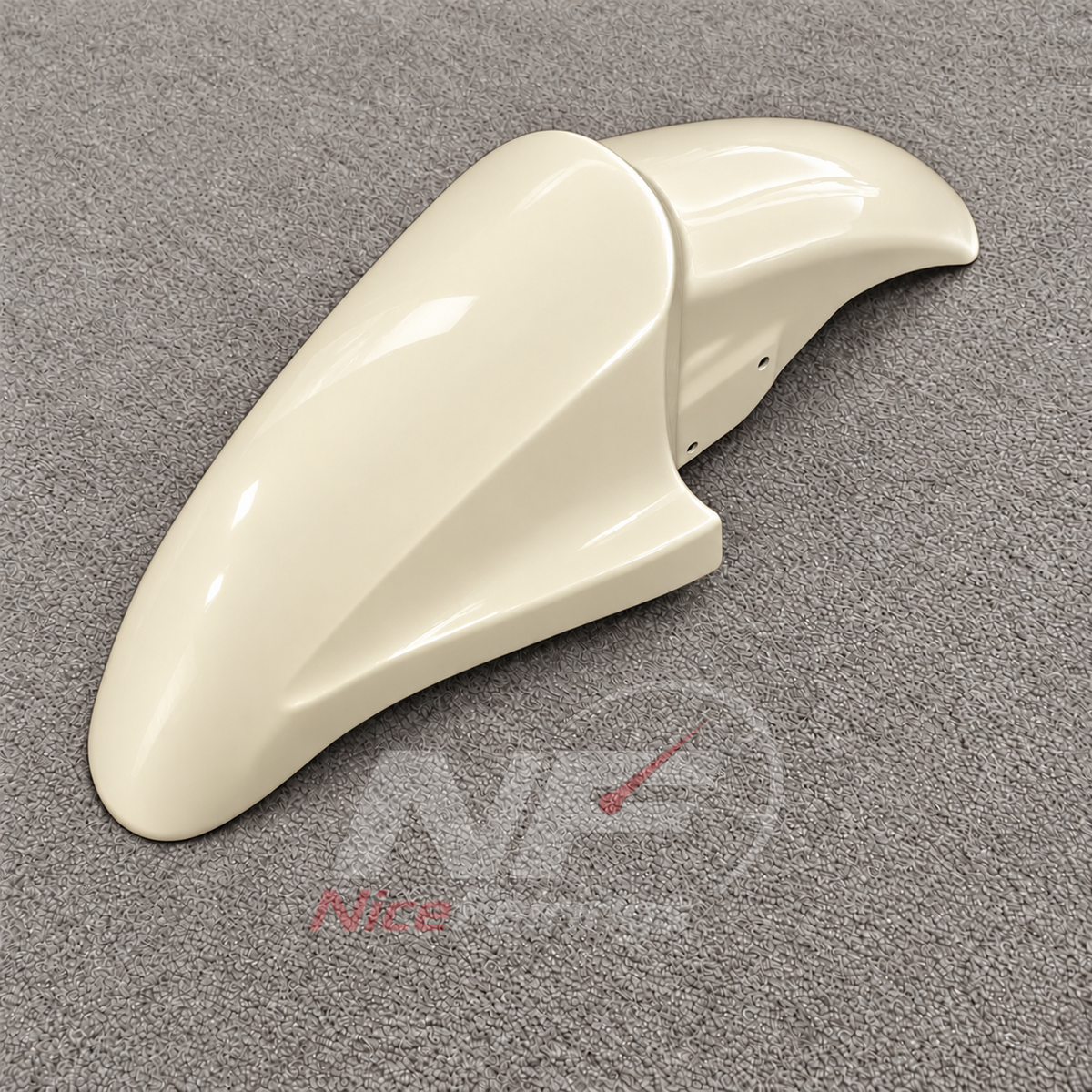 Replacement Fairings Fit 2005-2008 KAWASAKI KLE500 - Injection-Molded ABS Plastic - Ivory | NiceFairings - front angle image