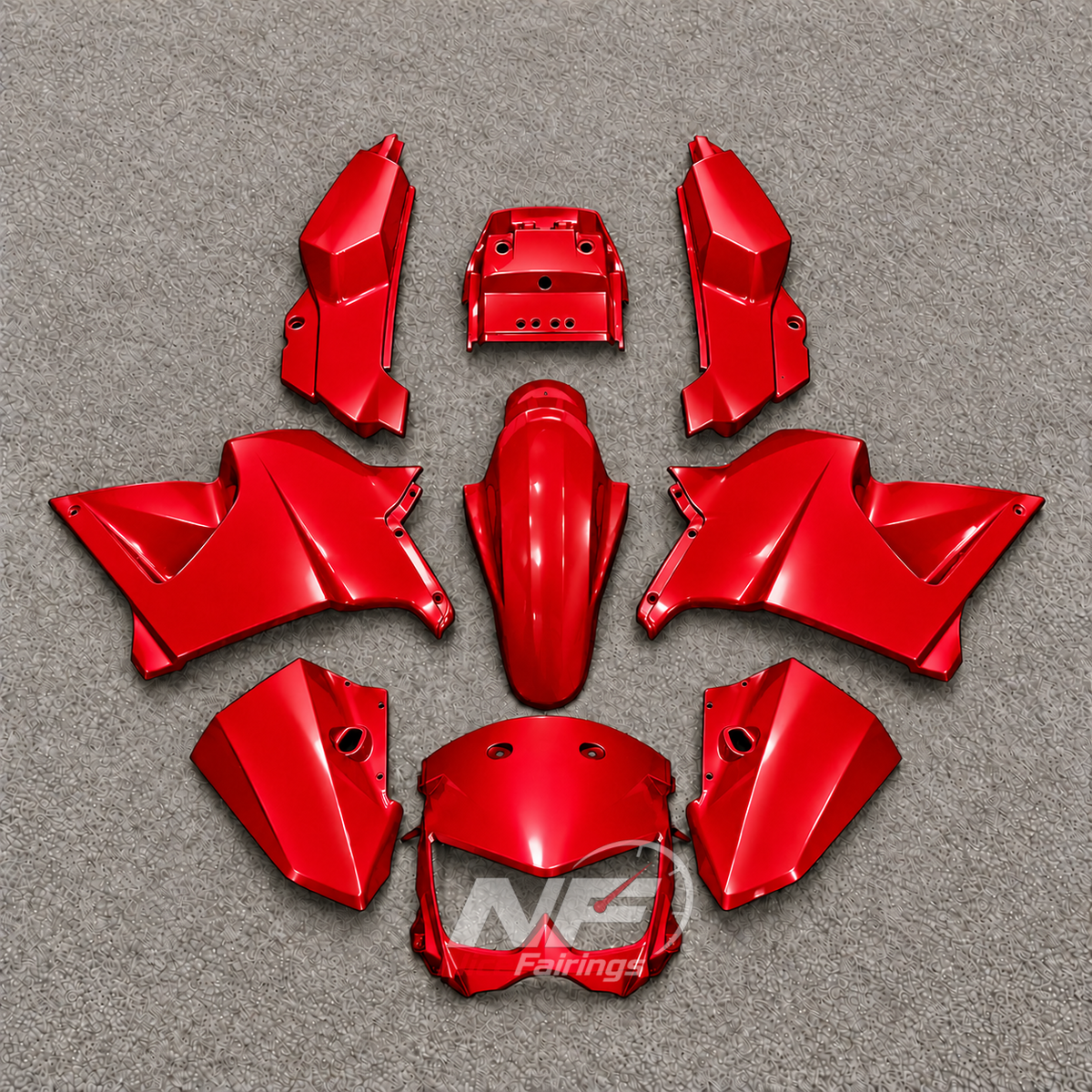 Motorcycle Fairings Fit 2005-2008 KAWASAKI KLE500 - Injection-Molded ABS Plastic - Light Blue | NiceFairings - paint design NO.9 option image
