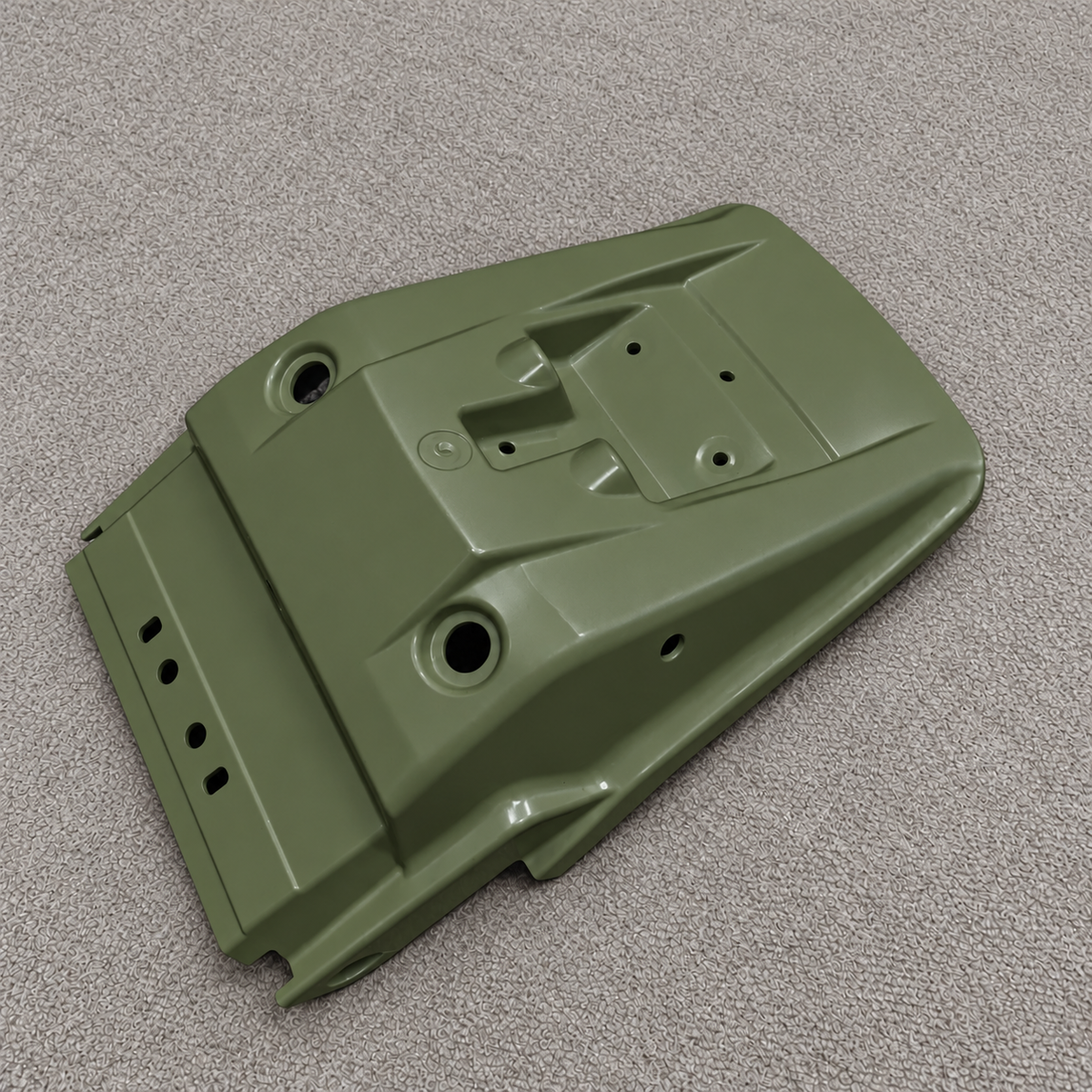 Fairing Kit Fits 2005-2008 KAWASAKI KLE500 - Injection-Molded ABS Plastic - Olive Green Black | NiceFairings - front angle image