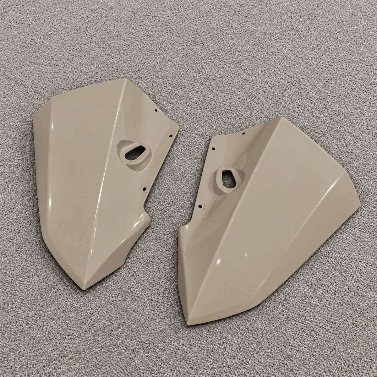 Motorcycle Fairing Kit Fits 2005-2008 KAWASAKI KLE500 - Injection-Molded ABS Plastic - Tan Black | NiceFairings - side angle image