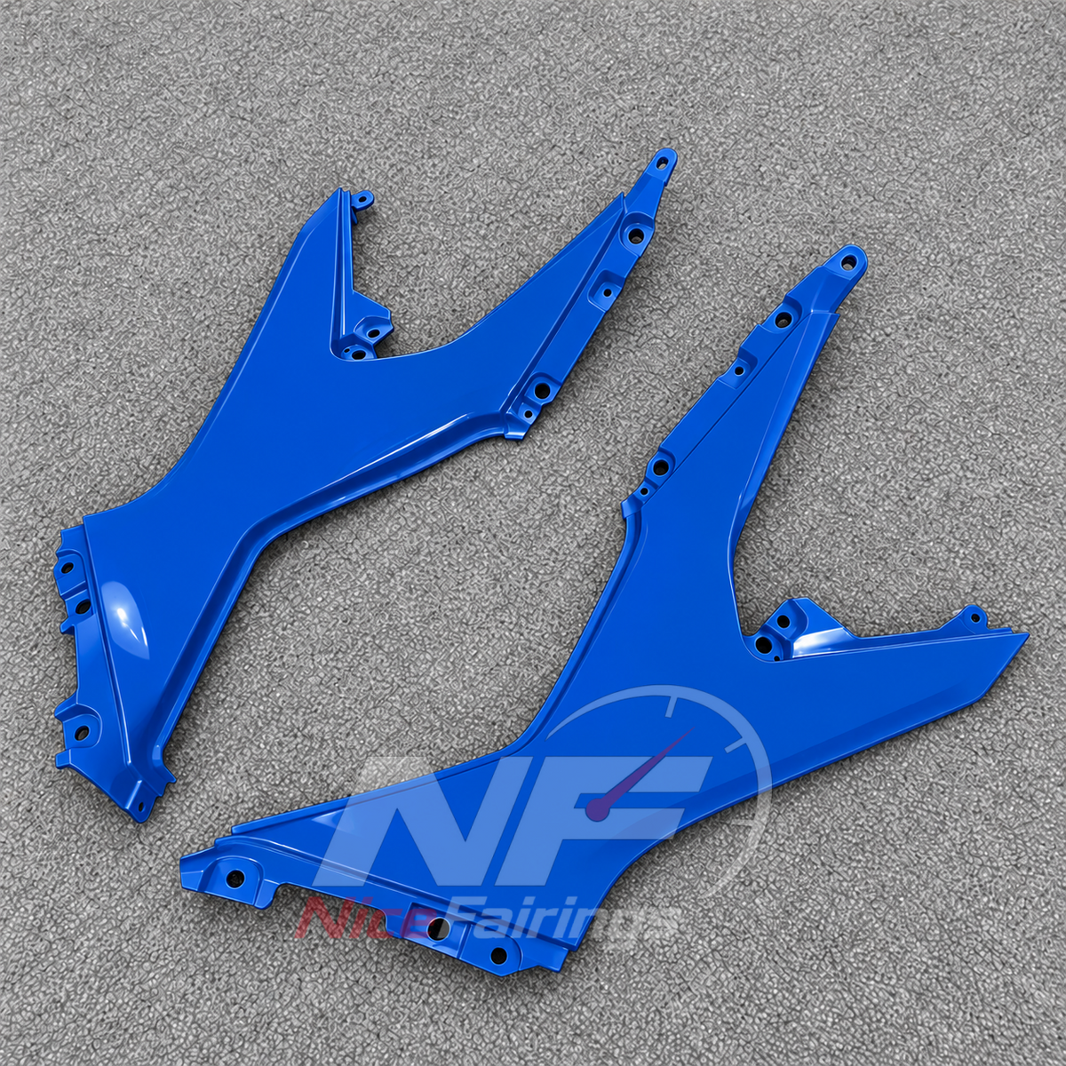 Fairing Kit Fits 2026-2027 KAWASAKI KLE500 - ABS Plastic Bodywork - Blue Black | NiceFairings - side angle image