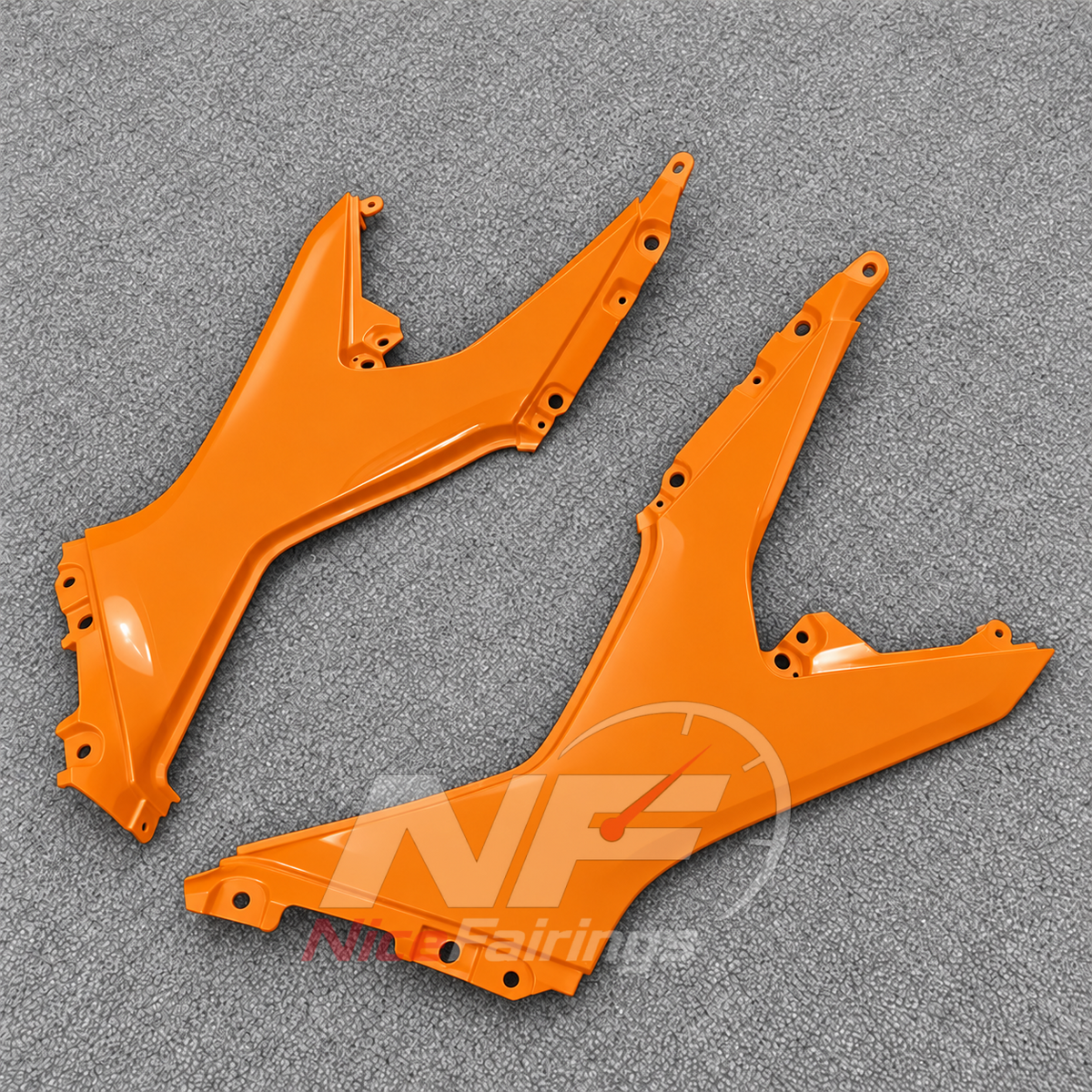 Aftermarket Fairing Kit Fits 2026-2027 KAWASAKI KLE500 - Motorcycle ABS Bodywork - Orange Black | NiceFairings - side angle image