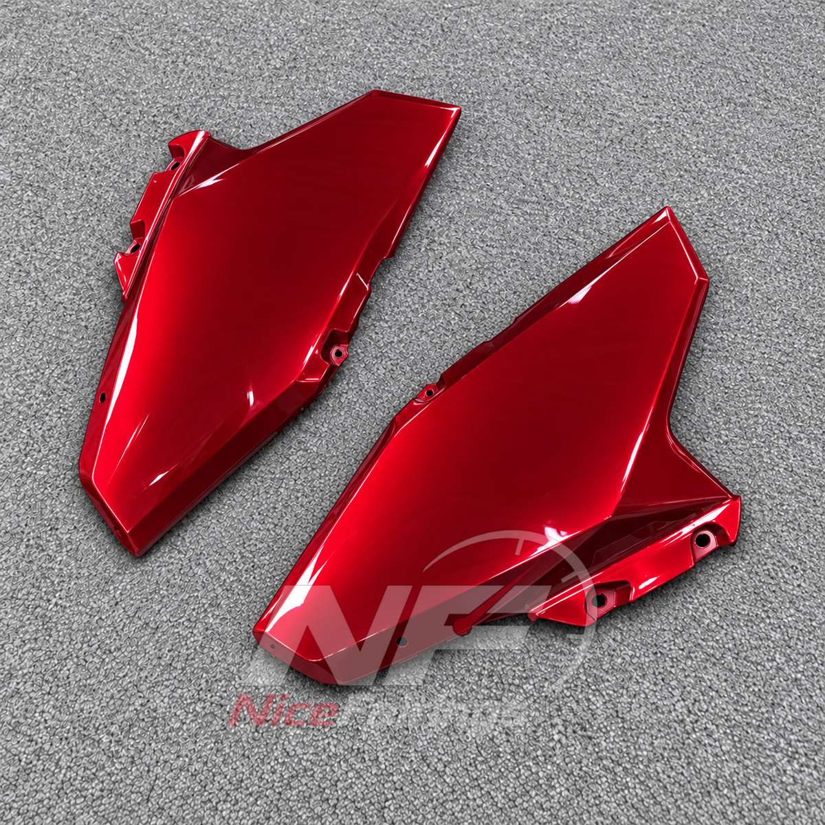 Fairings Kit Fits 2026-2027 KAWASAKI KLE500 - Replacement ABS Plastic - Red | NiceFairings - rear angle image