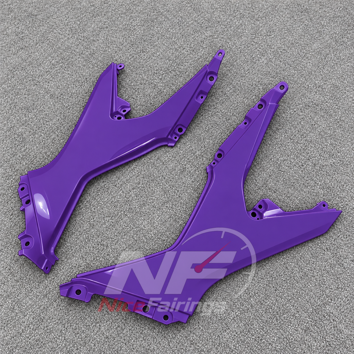 Custom Fairings Fit 2026-2027 KAWASAKI KLE500 - ABS Plastic Fairings - Purple Black | NiceFairings - detail angle image