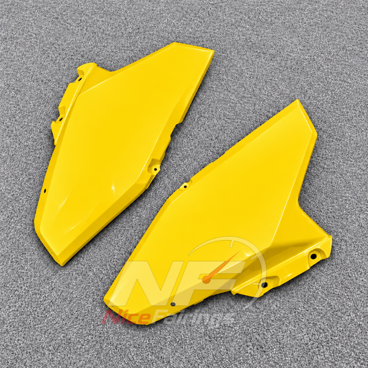 ABS Plastic Fairing Kit Fits 2026-2027 KAWASAKI KLE500 - Motorcycle Bodywork - Yellow | NiceFairings - side angle image