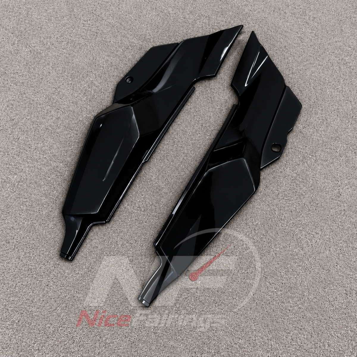 Aftermarket Fairing Kit Fits 1995-2004 KAWASAKI KLE500 - Injection-Molded ABS Plastic - Black | NiceFairings - rear angle image