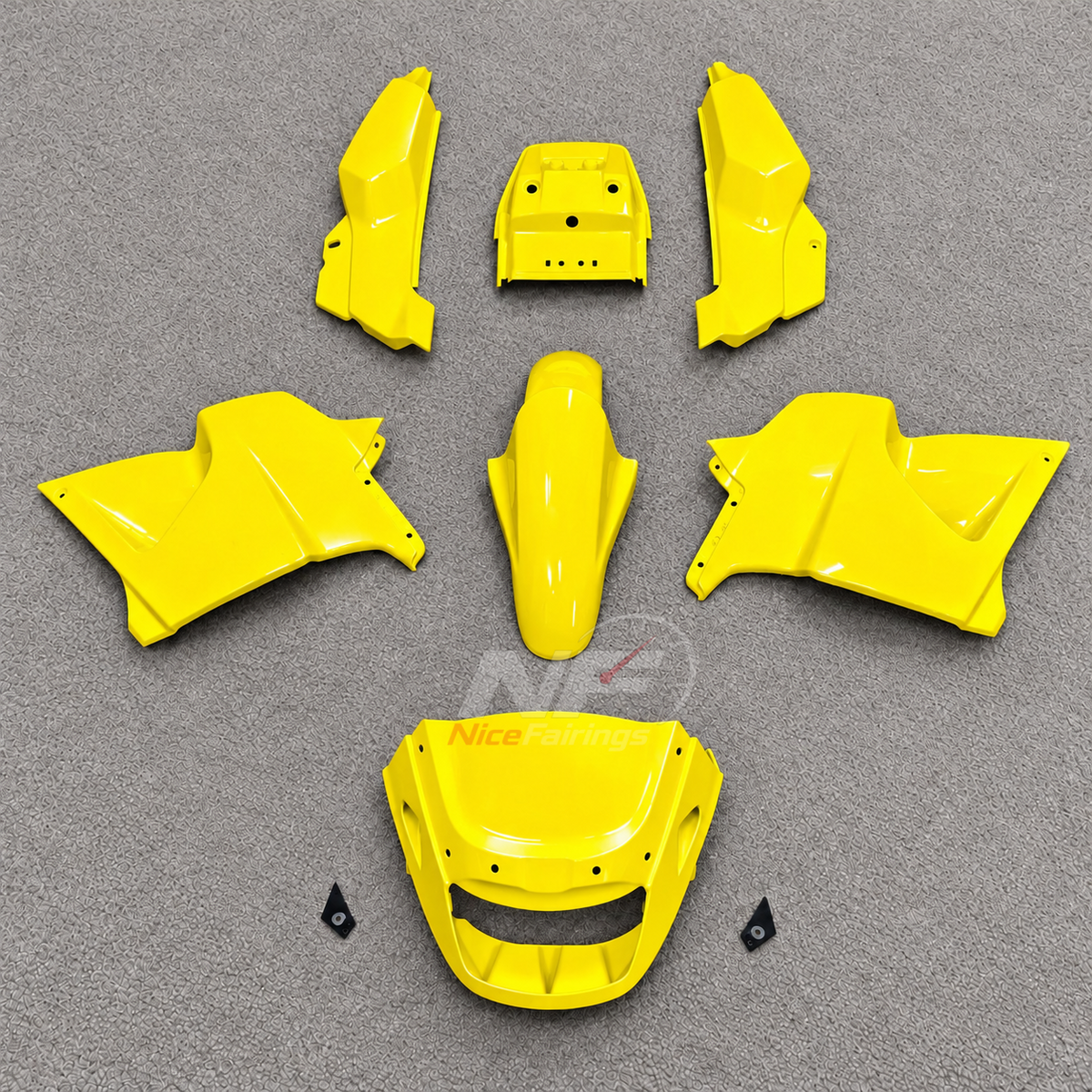 Custom Fairings Fit 1995-2004 KAWASAKI KLE500 - Injection-Molded ABS Plastic - Yellow | NiceFairings - main product image