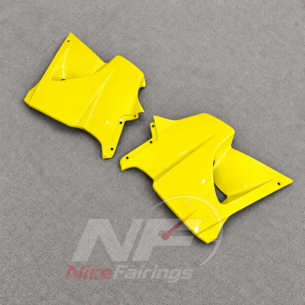 Custom Fairings Fit 1995-2004 KAWASAKI KLE500 - Injection-Molded ABS Plastic - Yellow | NiceFairings - rear angle image