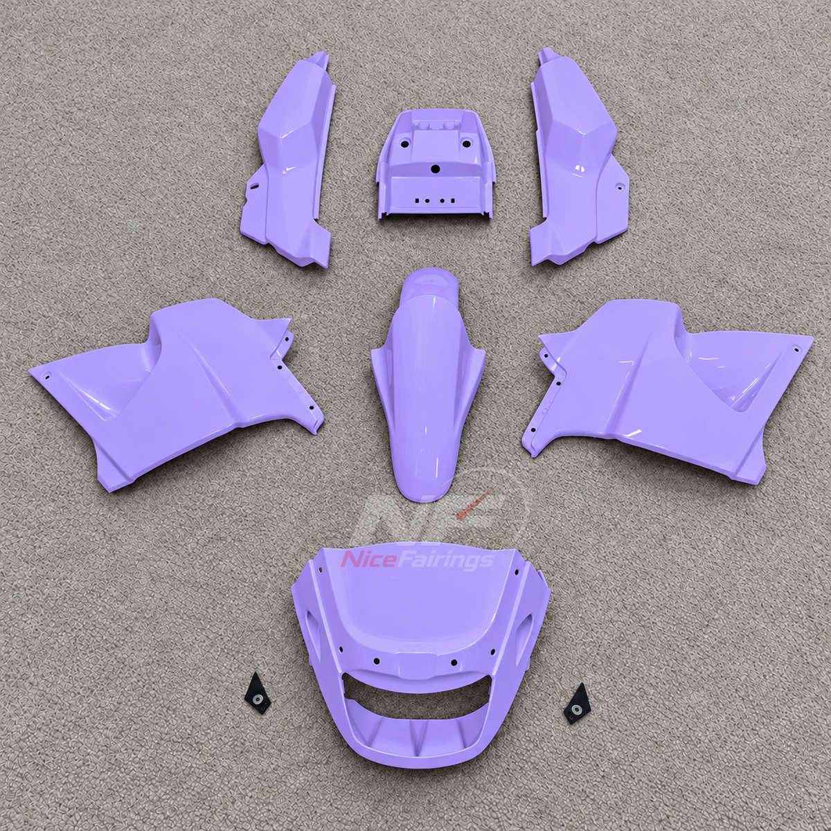 Aftermarket Fairing Kit Fits 1995-2004 KAWASAKI KLE500 - Injection-Molded ABS Plastic - Black | NiceFairings - paint design NO.4 option image