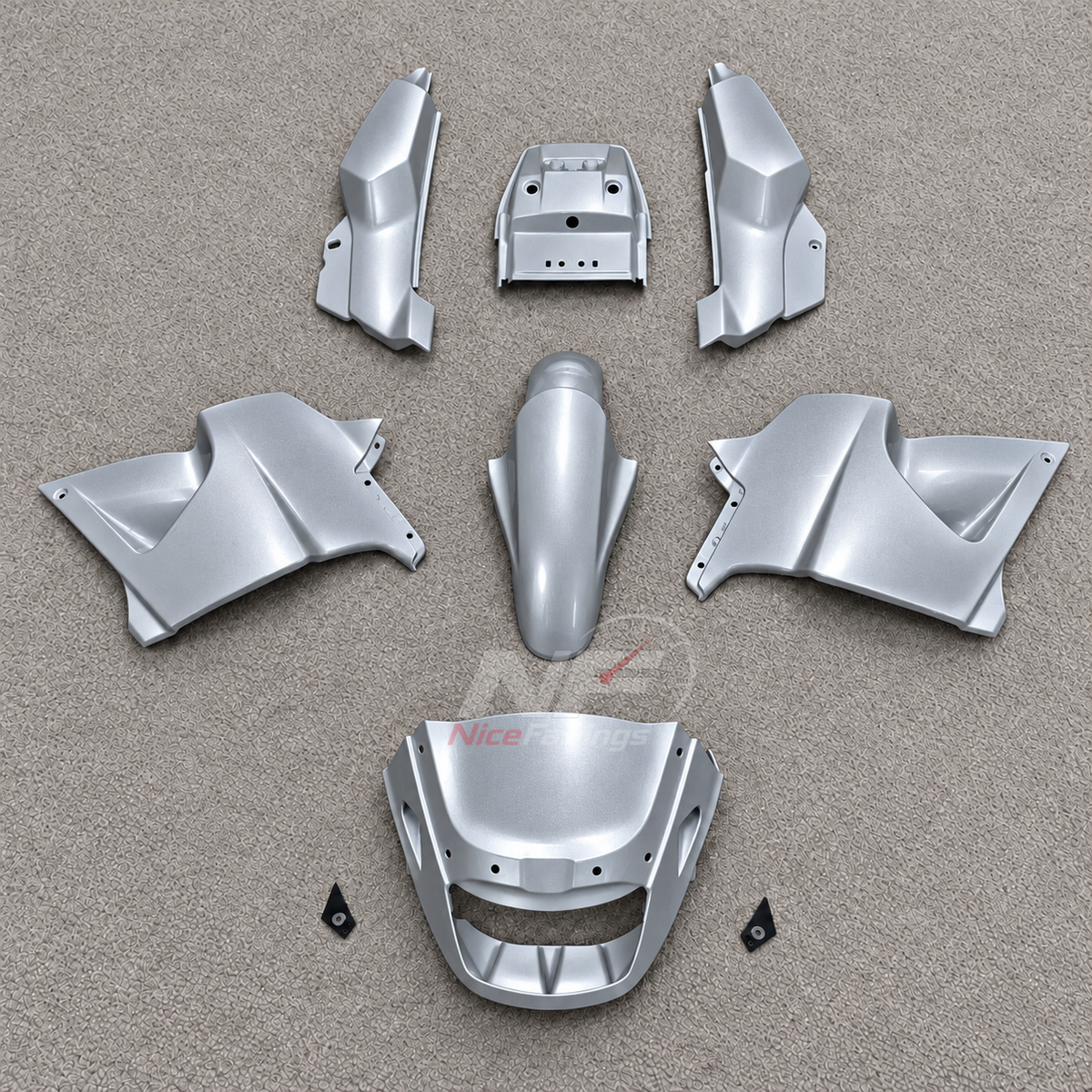 Aftermarket Fairing Kit Fits 1995-2004 KAWASAKI KLE500 - Injection-Molded ABS Plastic - Black | NiceFairings - paint design NO.5 option image