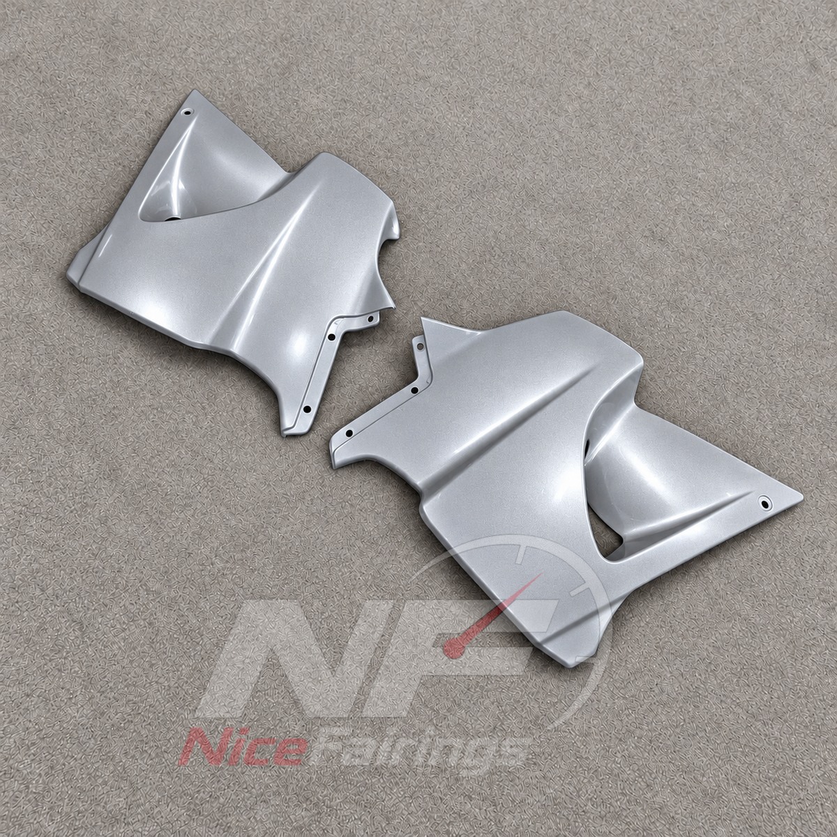 ABS Plastic Fairing Kit Fits 1995-2004 KAWASAKI KLE500 - ABS Plastic Bodywork - Silver | NiceFairings - side angle image