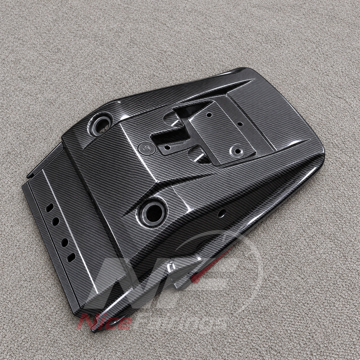 Replacement Fairings Fit 1995-2004 KAWASAKI KLE500 - Injection-Molded ABS Plastic - Black Carbon Fiber Look | NiceFairings - side angle image