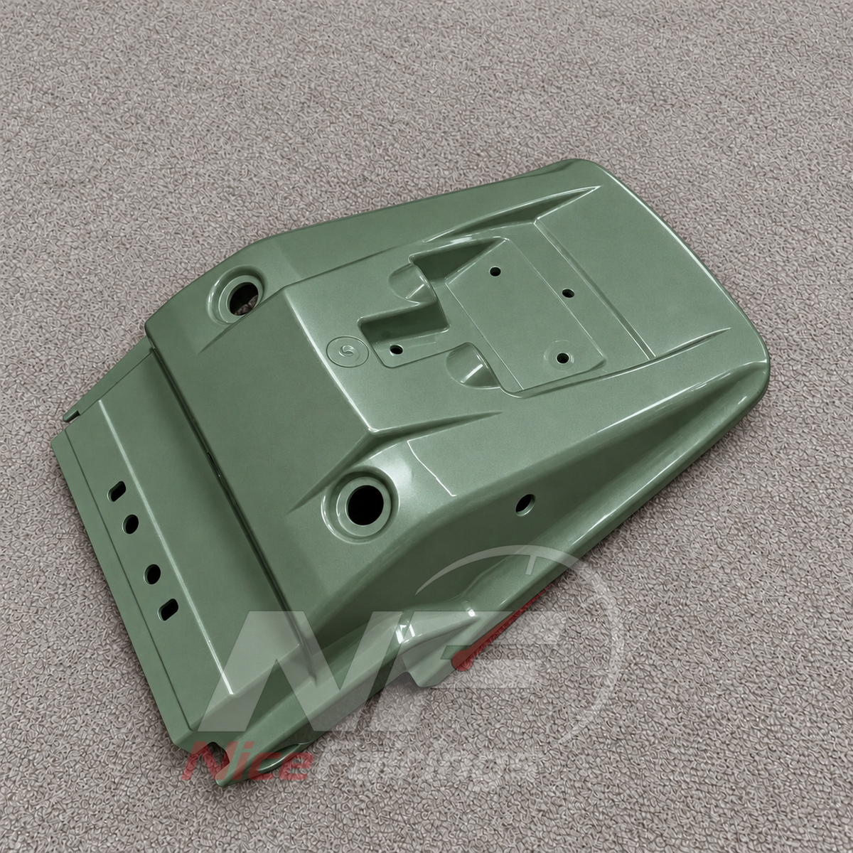 Sportbike Fairing Kit Fits 1995-2004 KAWASAKI KLE500 - Injection-Molded ABS Plastic - Sage Green Black | NiceFairings - side angle image
