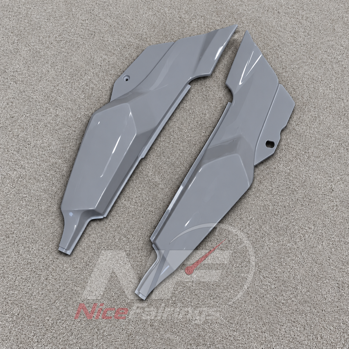Fairings Kit Fits 1995-2004 KAWASAKI KLE500 - Injection-Molded ABS Plastic - Gray | NiceFairings - detail angle image