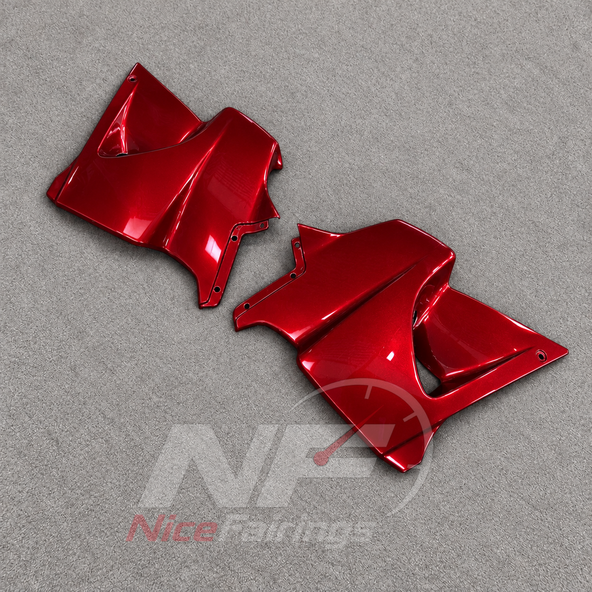 Custom Fairings Fit 1995-2004 KAWASAKI KLE500 - Injection-Molded ABS Plastic - Red | NiceFairings - rear angle image