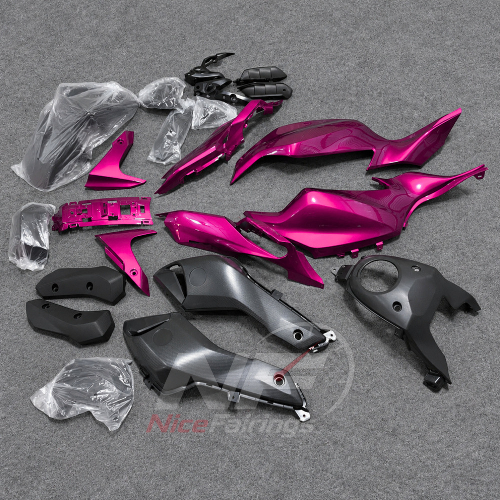 2014-2017 Yamaha MT-07 FZ-07 ABS fairing kit - Magenta Black ABS Panels - view 3