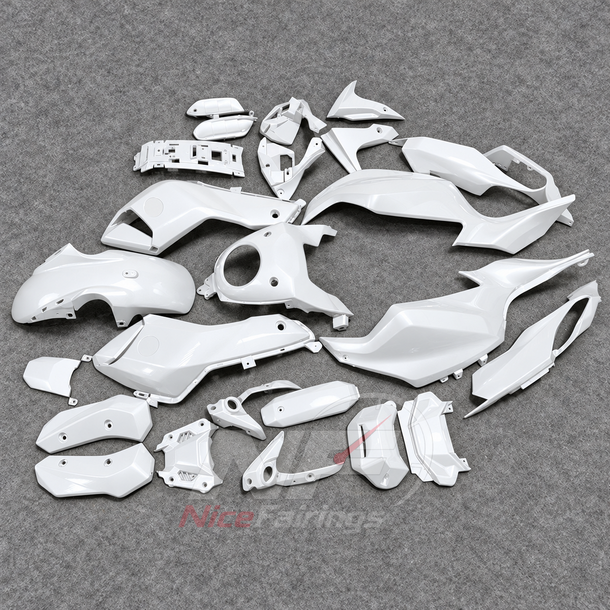 2014-2017 Yamaha MT-07 FZ-07 ABS fairing kit - White ABS Fairings - view 2