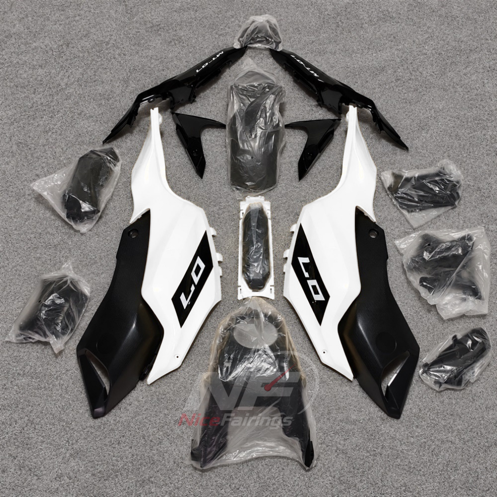 2014-2017 Yamaha MT-07 FZ-07 ABS fairing kit - White Black Graphic ABS Panels - NO.4 option