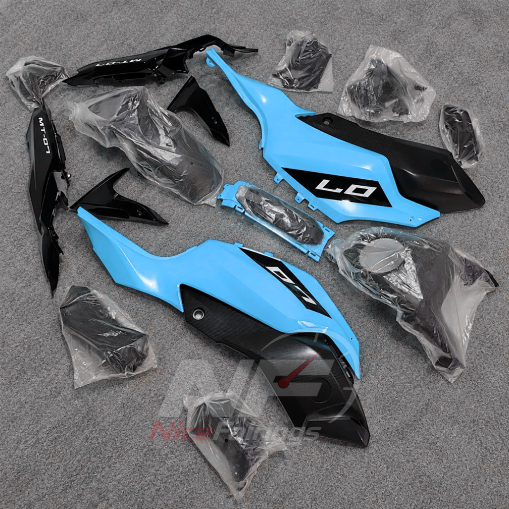 2014-2017 Yamaha MT-07 FZ-07 ABS fairing kit - Sky Blue Black ABS Fairings - view 3