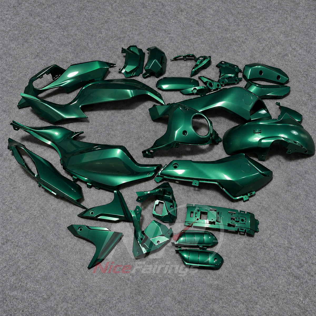 2014-2017 Yamaha MT-07 FZ-07 ABS fairing kit - Deep Green ABS Fairings - view 2