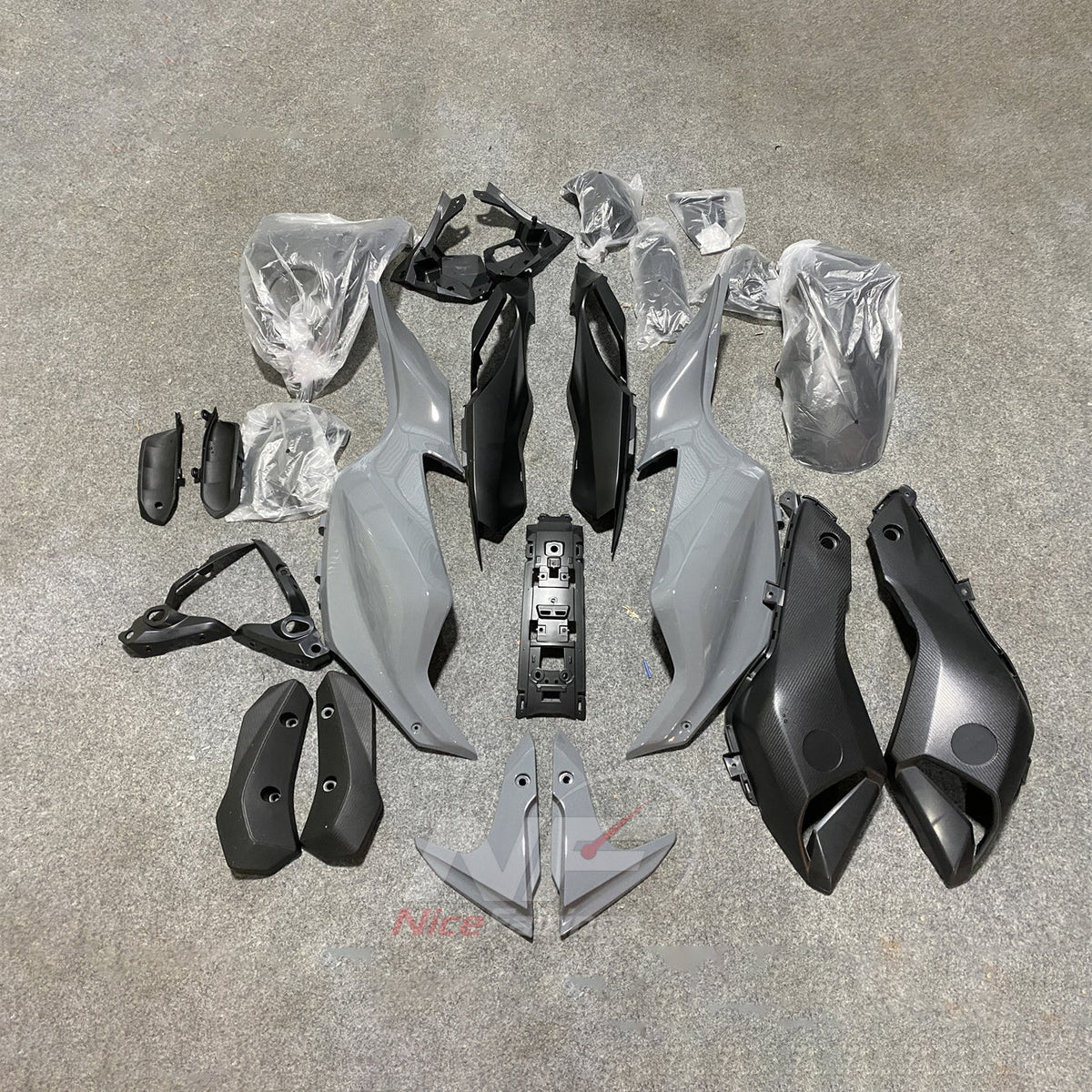 2014-2017 Yamaha MT-07 FZ-07 ABS fairing kit - White Silver ABS Bodywork - NO.5 option